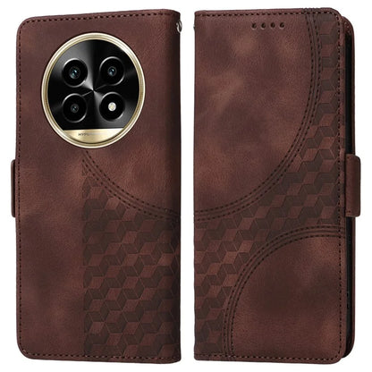 For Realme 13 Pro+ 5G / 13 Pro 5G / P1 Pro 5G / 12 Pro+ 5G / 12 Pro 5G Case PU Leather Phone Cover Rhombus Starry Imprinted