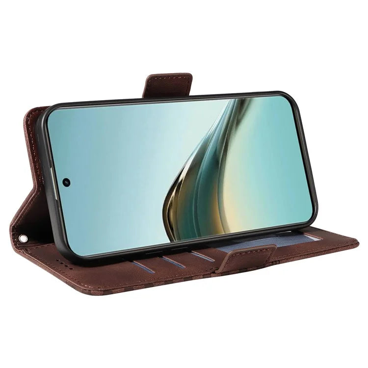 For Realme 13 Pro+ 5G / 13 Pro 5G / P1 Pro 5G / 12 Pro+ 5G / 12 Pro 5G Case PU Leather Phone Cover Rhombus Starry Imprinted
