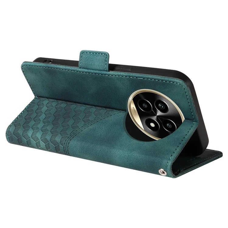 For Realme 13 Pro+ 5G / 13 Pro 5G / P1 Pro 5G / 12 Pro+ 5G / 12 Pro 5G Case PU Leather Phone Cover Rhombus Starry Imprinted