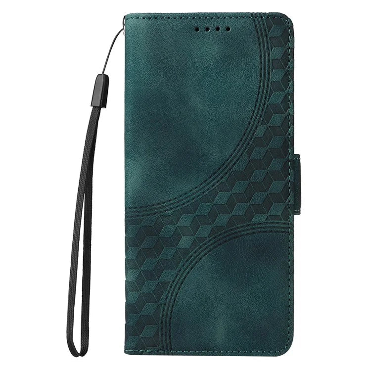 For Realme 13 Pro+ 5G / 13 Pro 5G / P1 Pro 5G / 12 Pro+ 5G / 12 Pro 5G Case PU Leather Phone Cover Rhombus Starry Imprinted