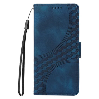 For Realme 13 Pro+ 5G / 13 Pro 5G / P1 Pro 5G / 12 Pro+ 5G / 12 Pro 5G Case PU Leather Phone Cover Rhombus Starry Imprinted