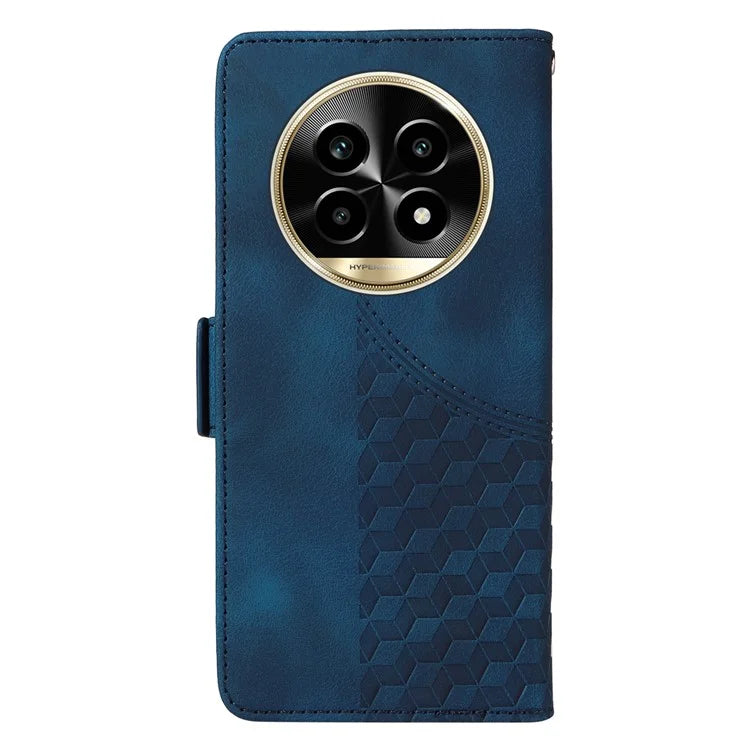 For Realme 13 Pro+ 5G / 13 Pro 5G / P1 Pro 5G / 12 Pro+ 5G / 12 Pro 5G Case PU Leather Phone Cover Rhombus Starry Imprinted
