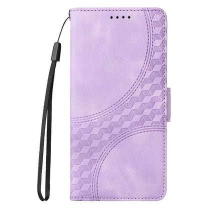 For Realme 13 Pro+ 5G / 13 Pro 5G / P1 Pro 5G / 12 Pro+ 5G / 12 Pro 5G Case PU Leather Phone Cover Rhombus Starry Imprinted