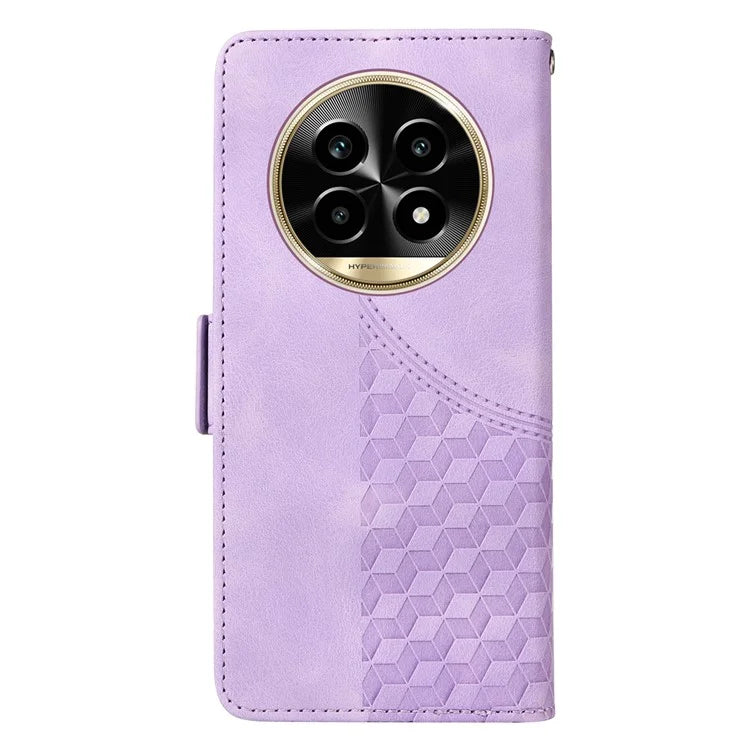 For Realme 13 Pro+ 5G / 13 Pro 5G / P1 Pro 5G / 12 Pro+ 5G / 12 Pro 5G Case PU Leather Phone Cover Rhombus Starry Imprinted