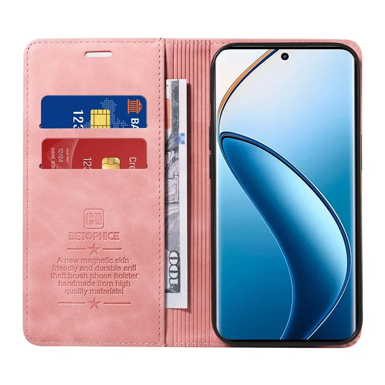 BETOPNICE 003 For Realme 13 Pro+ 5G / 13 Pro 5G / P1 Pro 5G / 12 Pro+ 5G / 12 Pro 5G Wallet Case Leather Phone Cover with Stand