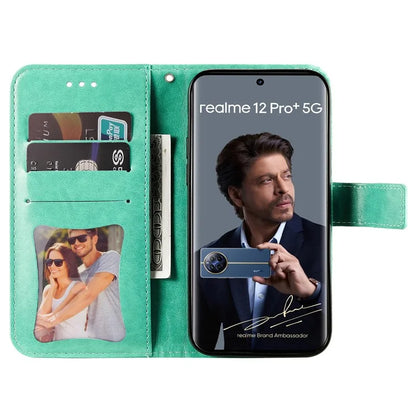 For Realme 13 Pro+ 5G / 13 Pro 5G / P1 Pro 5G / 12 Pro+ 5G / 12 Pro 5G Case PU Leather Wallet Floral Phone Cover Stand View