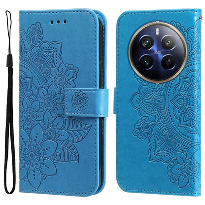 For Realme 13 Pro+ 5G / 13 Pro 5G / P1 Pro 5G / 12 Pro+ 5G / 12 Pro 5G Case PU Leather Wallet Floral Phone Cover Stand View