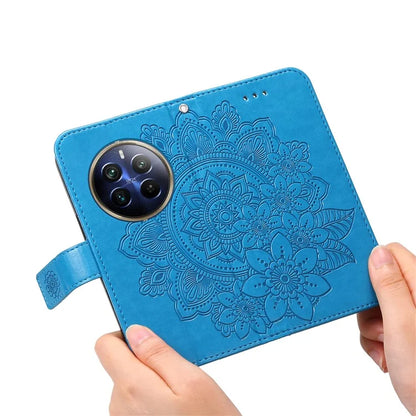 For Realme 13 Pro+ 5G / 13 Pro 5G / P1 Pro 5G / 12 Pro+ 5G / 12 Pro 5G Case PU Leather Wallet Floral Phone Cover Stand View