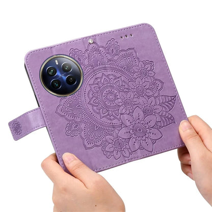 For Realme 13 Pro+ 5G / 13 Pro 5G / P1 Pro 5G / 12 Pro+ 5G / 12 Pro 5G Case PU Leather Wallet Floral Phone Cover Stand View