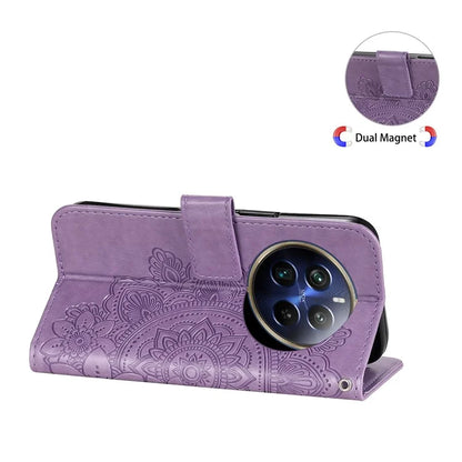 For Realme 13 Pro+ 5G / 13 Pro 5G / P1 Pro 5G / 12 Pro+ 5G / 12 Pro 5G Case PU Leather Wallet Floral Phone Cover Stand View