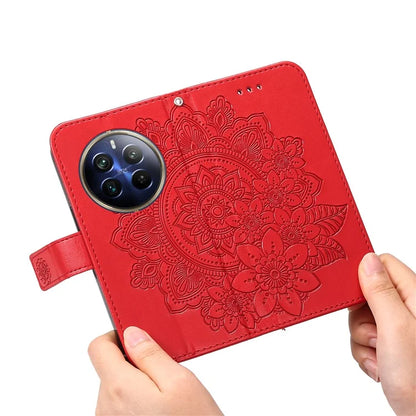 For Realme 13 Pro+ 5G / 13 Pro 5G / P1 Pro 5G / 12 Pro+ 5G / 12 Pro 5G Case PU Leather Wallet Floral Phone Cover Stand View