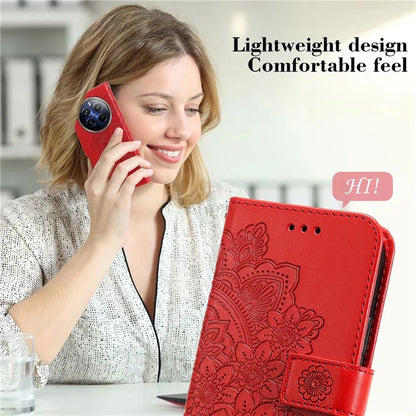 For Realme 13 Pro+ 5G / 13 Pro 5G / P1 Pro 5G / 12 Pro+ 5G / 12 Pro 5G Case PU Leather Wallet Floral Phone Cover Stand View
