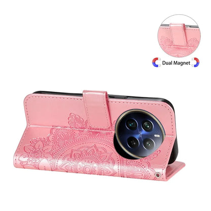 For Realme 13 Pro+ 5G / 13 Pro 5G / P1 Pro 5G / 12 Pro+ 5G / 12 Pro 5G Case PU Leather Wallet Floral Phone Cover Stand View