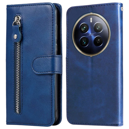 For Realme 13 Pro+ 5G / 13 Pro 5G / P1 Pro 5G / 12 Pro+ 5G / 12 Pro 5G Case Zipper Wallet Calf Texture PU Leather Phone Cover