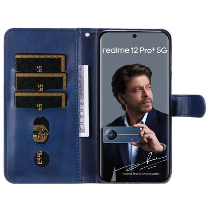 For Realme 13 Pro+ 5G / 13 Pro 5G / P1 Pro 5G / 12 Pro+ 5G / 12 Pro 5G Case Zipper Wallet Calf Texture PU Leather Phone Cover