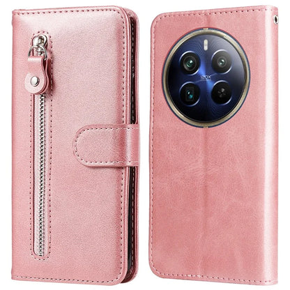 For Realme 13 Pro+ 5G / 13 Pro 5G / P1 Pro 5G / 12 Pro+ 5G / 12 Pro 5G Case Zipper Wallet Calf Texture PU Leather Phone Cover