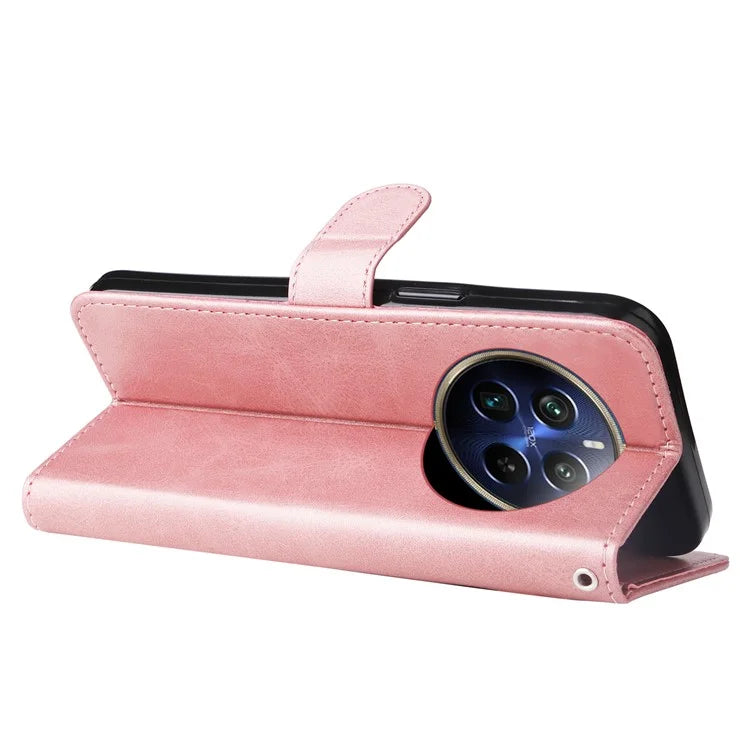 For Realme 13 Pro+ 5G / 13 Pro 5G / P1 Pro 5G / 12 Pro+ 5G / 12 Pro 5G Case Zipper Wallet Calf Texture PU Leather Phone Cover