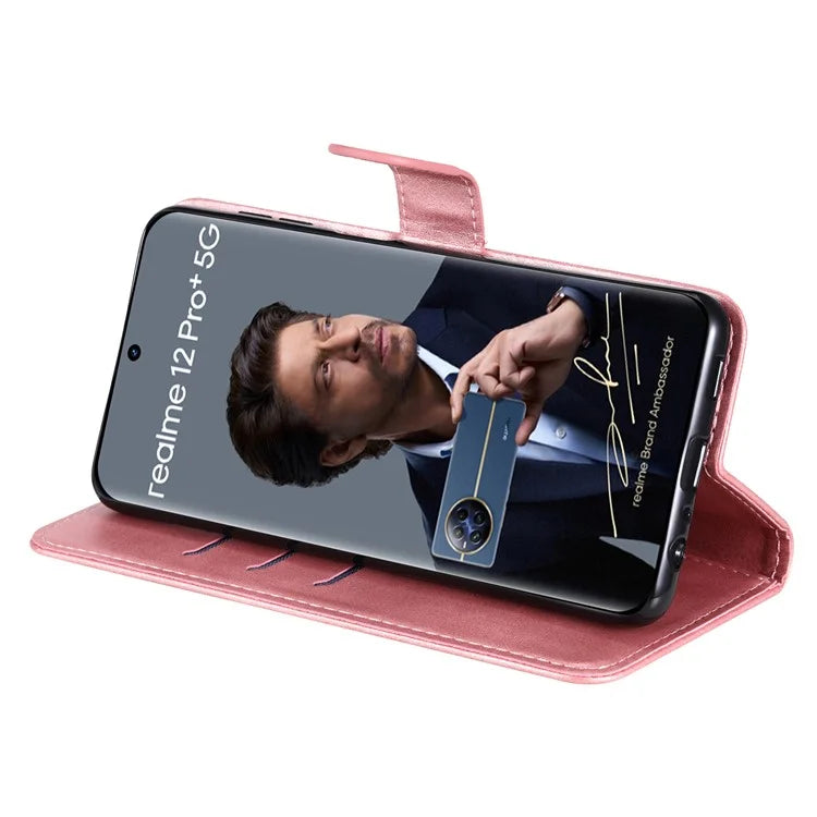 For Realme 13 Pro+ 5G / 13 Pro 5G / P1 Pro 5G / 12 Pro+ 5G / 12 Pro 5G Case Zipper Wallet Calf Texture PU Leather Phone Cover