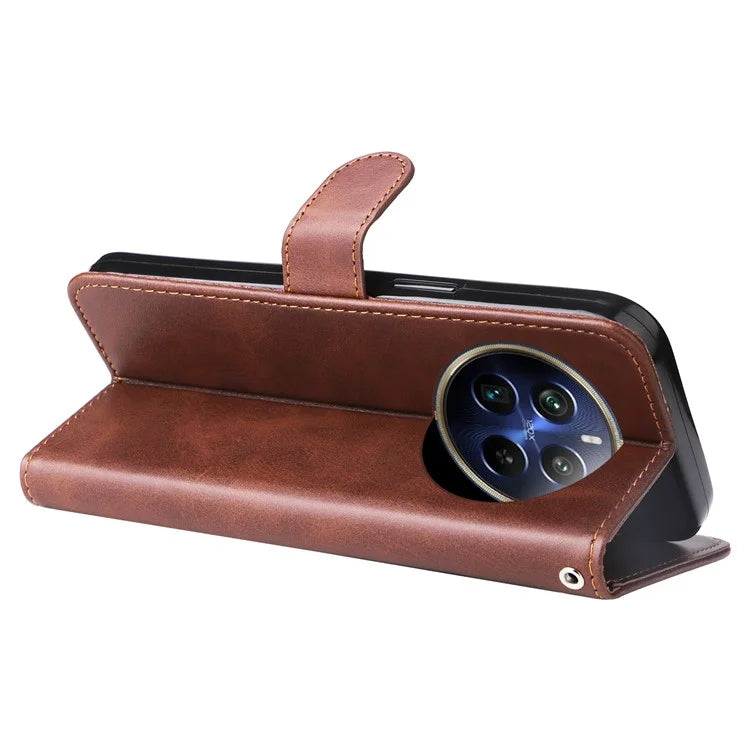 For Realme 13 Pro+ 5G / 13 Pro 5G / P1 Pro 5G / 12 Pro+ 5G / 12 Pro 5G Case Zipper Wallet Calf Texture PU Leather Phone Cover