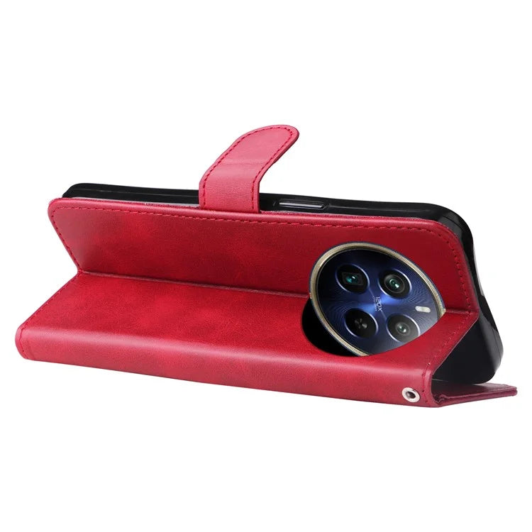 For Realme 13 Pro+ 5G / 13 Pro 5G / P1 Pro 5G / 12 Pro+ 5G / 12 Pro 5G Case Zipper Wallet Calf Texture PU Leather Phone Cover