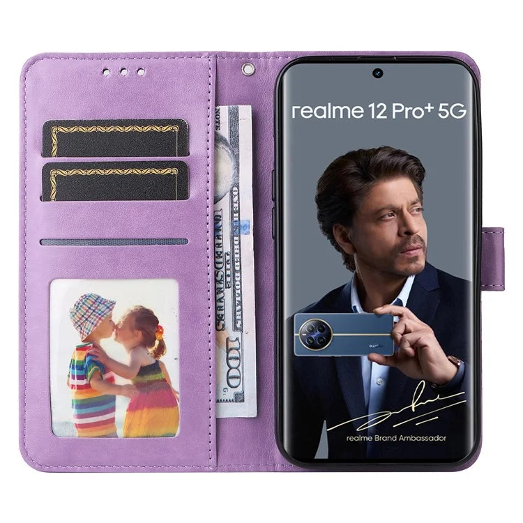 For Realme 13 Pro+ 5G / 13 Pro 5G / P1 Pro 5G / 12 Pro+ 5G / 12 Pro 5G Case Sunflower Imprint Leather Wallet Phone Cover