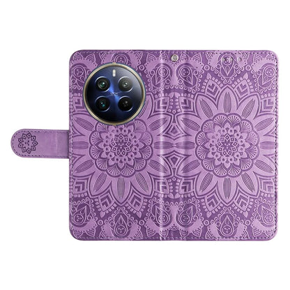 For Realme 13 Pro+ 5G / 13 Pro 5G / P1 Pro 5G / 12 Pro+ 5G / 12 Pro 5G Case Sunflower Imprint Leather Wallet Phone Cover