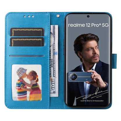 For Realme 13 Pro+ 5G / 13 Pro 5G / P1 Pro 5G / 12 Pro+ 5G / 12 Pro 5G Case Sunflower Imprint Leather Wallet Phone Cover