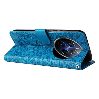 For Realme 13 Pro+ 5G / 13 Pro 5G / P1 Pro 5G / 12 Pro+ 5G / 12 Pro 5G Case Sunflower Imprint Leather Wallet Phone Cover