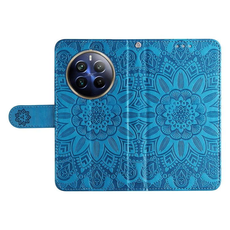 For Realme 13 Pro+ 5G / 13 Pro 5G / P1 Pro 5G / 12 Pro+ 5G / 12 Pro 5G Case Sunflower Imprint Leather Wallet Phone Cover