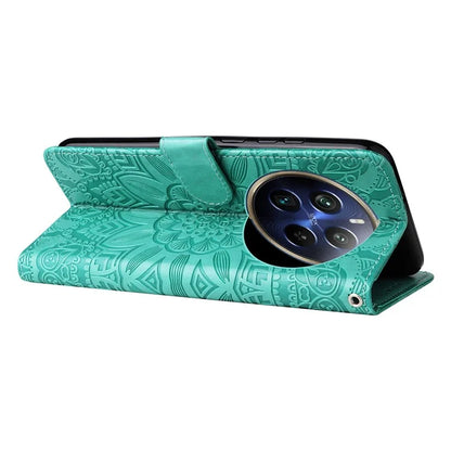 For Realme 13 Pro+ 5G / 13 Pro 5G / P1 Pro 5G / 12 Pro+ 5G / 12 Pro 5G Case Sunflower Imprint Leather Wallet Phone Cover