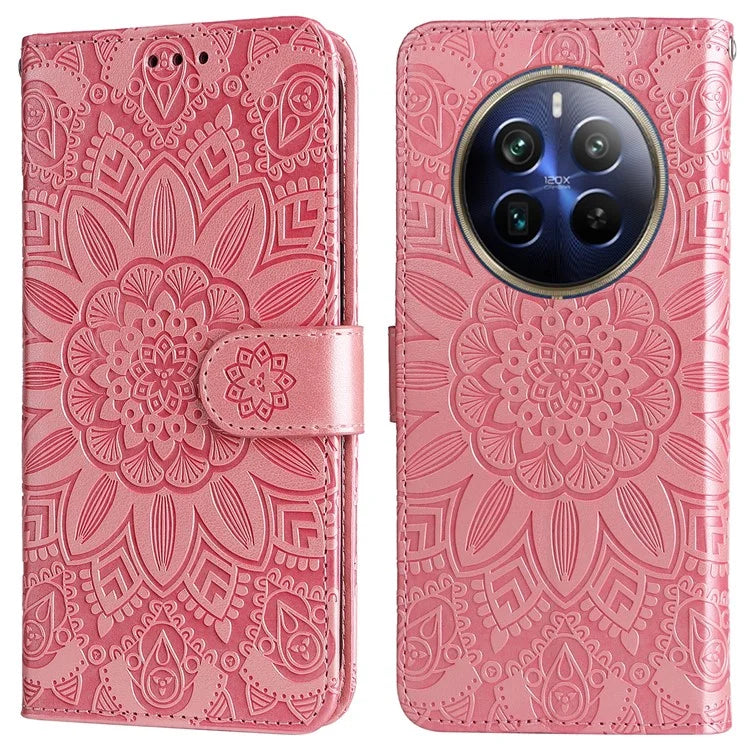 For Realme 13 Pro+ 5G / 13 Pro 5G / P1 Pro 5G / 12 Pro+ 5G / 12 Pro 5G Case Sunflower Imprint Leather Wallet Phone Cover