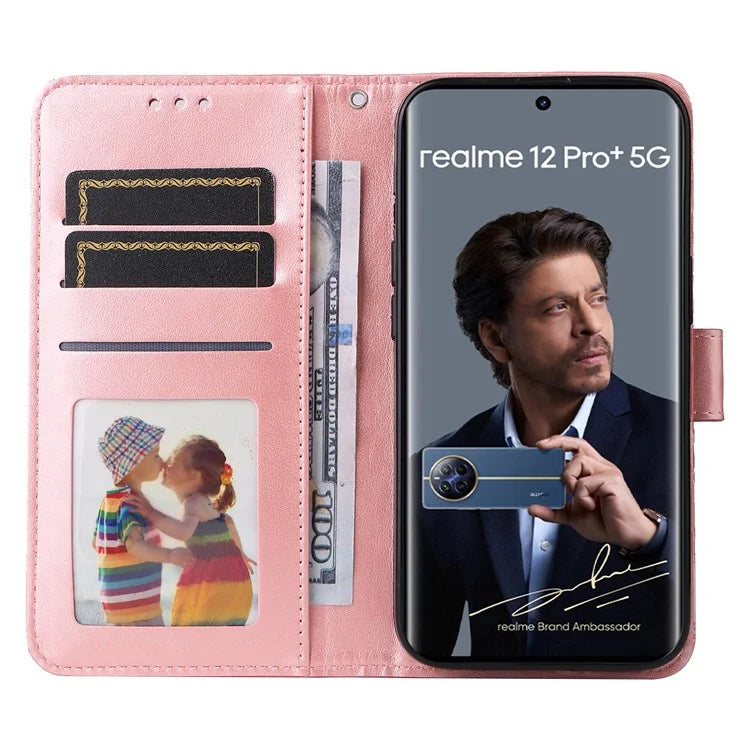 For Realme 13 Pro+ 5G / 13 Pro 5G / P1 Pro 5G / 12 Pro+ 5G / 12 Pro 5G Case Sunflower Imprint Leather Wallet Phone Cover