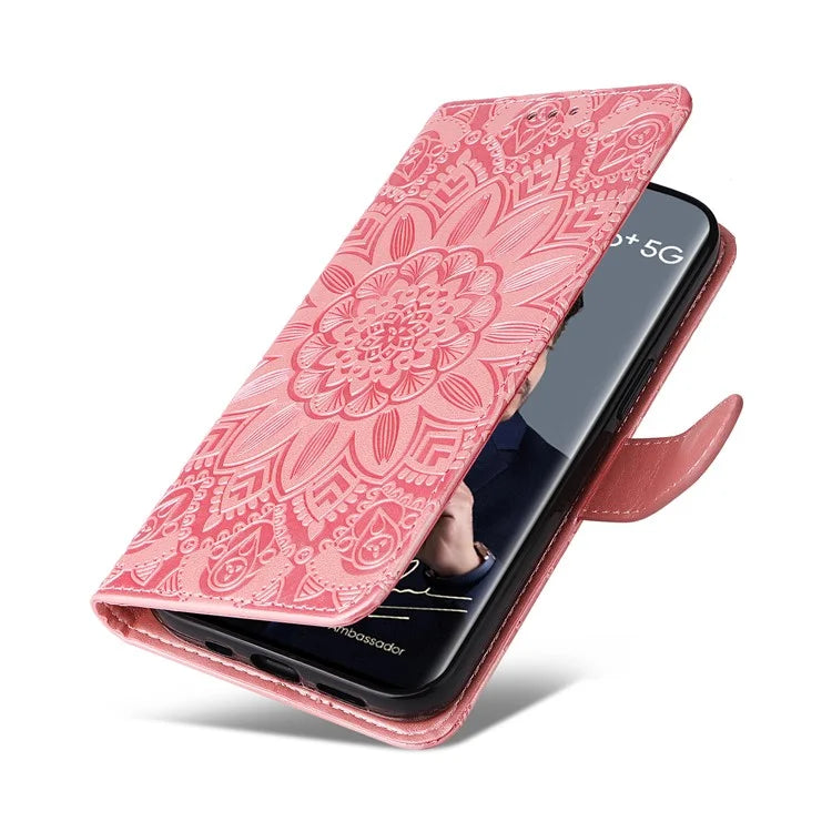 For Realme 13 Pro+ 5G / 13 Pro 5G / P1 Pro 5G / 12 Pro+ 5G / 12 Pro 5G Case Sunflower Imprint Leather Wallet Phone Cover