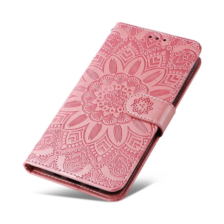 For Realme 13 Pro+ 5G / 13 Pro 5G / P1 Pro 5G / 12 Pro+ 5G / 12 Pro 5G Case Sunflower Imprint Leather Wallet Phone Cover