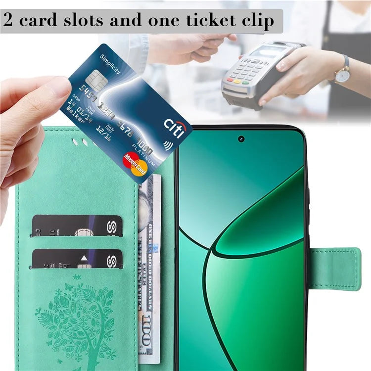 KT Imprinting Flower Series-3 For Realme Narzo 70 5G / Narzo 70 Pro 5G / P1 5G / 12 4G / 12+ 5G Case Cat Tree Pattern Flip Leather Phone Cover