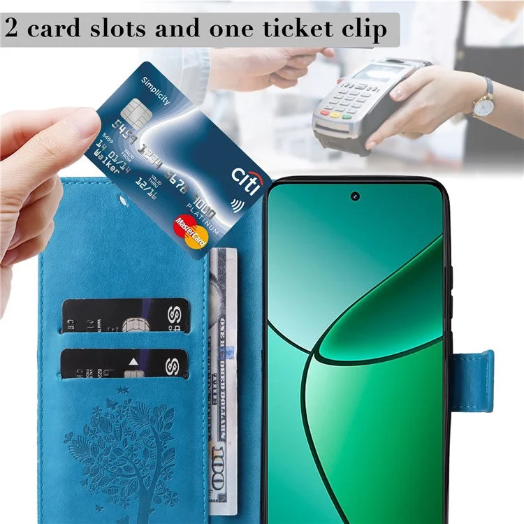 KT Imprinting Flower Series-3 For Realme Narzo 70 5G / Narzo 70 Pro 5G / P1 5G / 12 4G / 12+ 5G Case Cat Tree Pattern Flip Leather Phone Cover