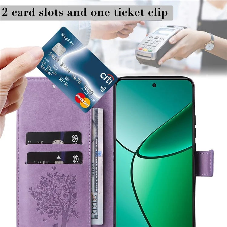 KT Imprinting Flower Series-3 For Realme Narzo 70 5G / Narzo 70 Pro 5G / P1 5G / 12 4G / 12+ 5G Case Cat Tree Pattern Flip Leather Phone Cover