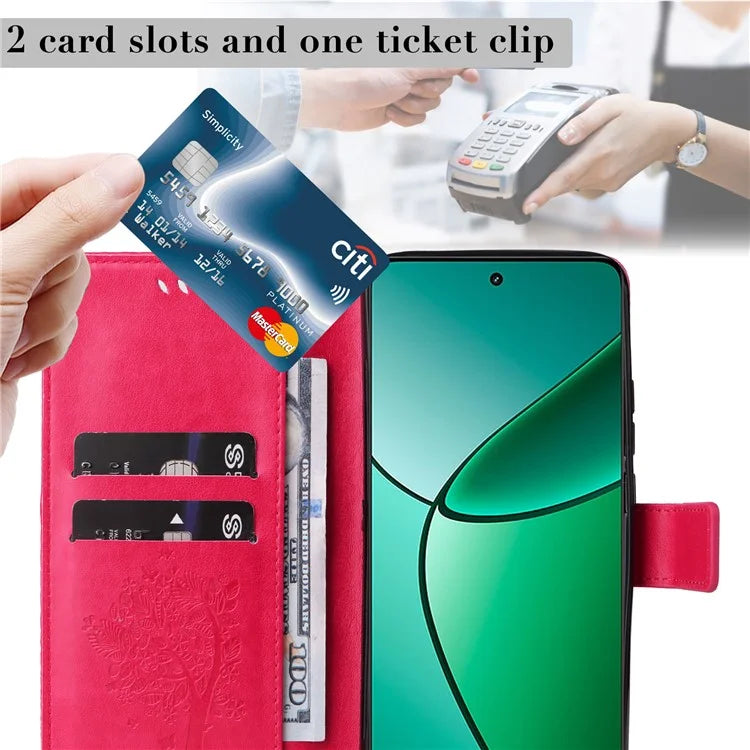 KT Imprinting Flower Series-3 For Realme Narzo 70 5G / Narzo 70 Pro 5G / P1 5G / 12 4G / 12+ 5G Case Cat Tree Pattern Flip Leather Phone Cover