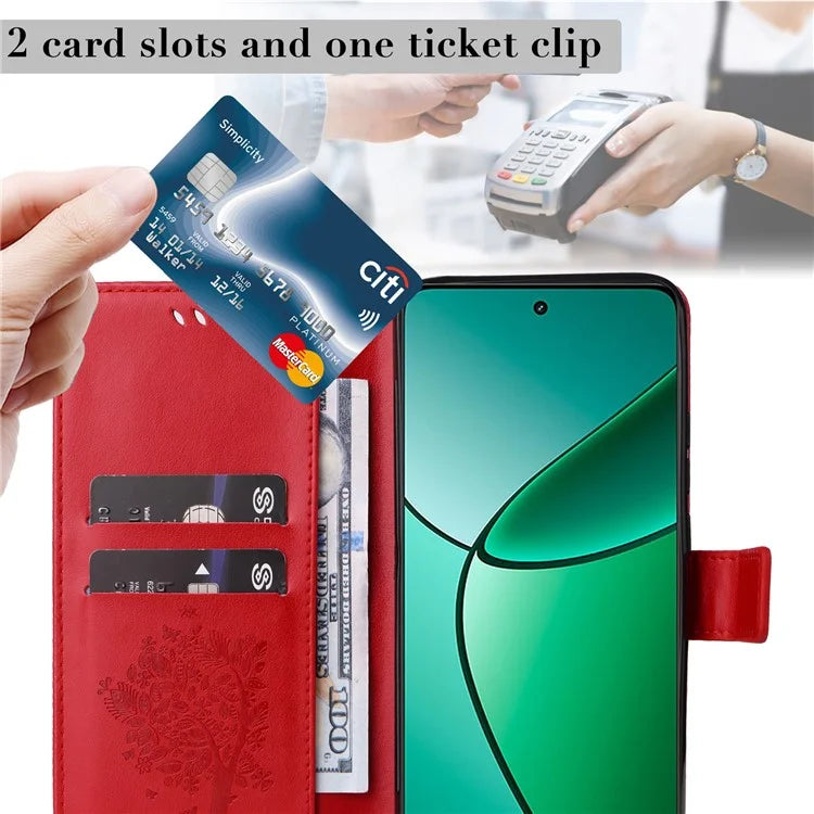 KT Imprinting Flower Series-3 For Realme Narzo 70 5G / Narzo 70 Pro 5G / P1 5G / 12 4G / 12+ 5G Case Cat Tree Pattern Flip Leather Phone Cover
