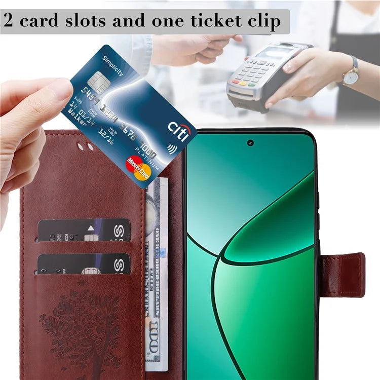 KT Imprinting Flower Series-3 For Realme Narzo 70 5G / Narzo 70 Pro 5G / P1 5G / 12 4G / 12+ 5G Case Cat Tree Pattern Flip Leather Phone Cover
