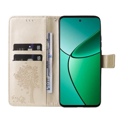 KT Imprinting Flower Series-3 For Realme Narzo 70 5G / Narzo 70 Pro 5G / P1 5G / 12 4G / 12+ 5G Case Cat Tree Pattern Flip Leather Phone Cover