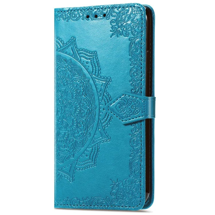 For iPhone 16 Plus Case Mandala Embossed Design Leather Wallet Phone Cover