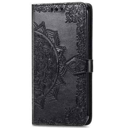 For iPhone 16 Plus Case Mandala Embossed Design Leather Wallet Phone Cover