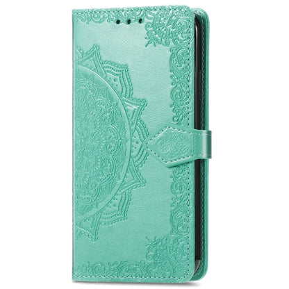 For iPhone 16 Plus Case Mandala Embossed Design Leather Wallet Phone Cover