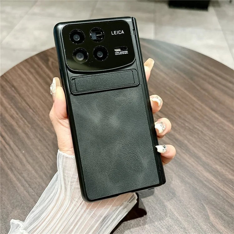 For Xiaomi Mix Fold 4 5G Case Leather+PC Kickstand Phone Cover