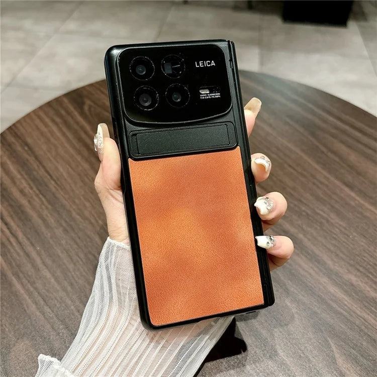For Xiaomi Mix Fold 4 5G Case Leather+PC Kickstand Phone Cover