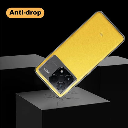 For Xiaomi Redmi K70E 5G / Poco X6 Pro 5G Clear TPU Anti-Scratch Phone Case + 2.5D Arc Edge Screen Protector