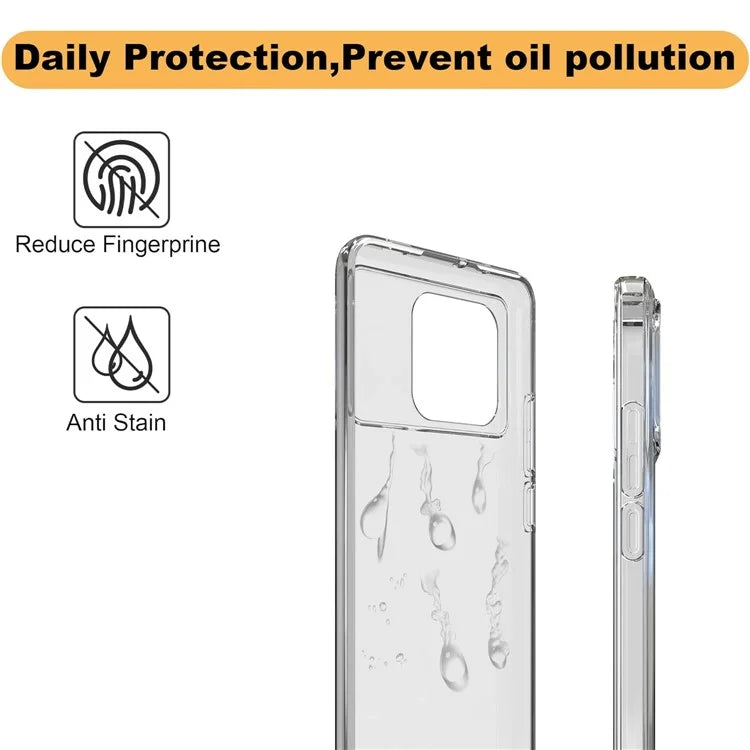 For Xiaomi Redmi K70E 5G / Poco X6 Pro 5G Clear TPU Anti-Scratch Phone Case + 2.5D Arc Edge Screen Protector