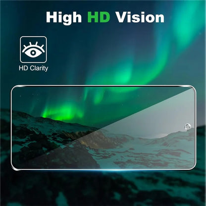 For Google Pixel 9 Pro XL Clear TPU Anti-Scratch Phone Case + 2.5D Arc Edge Screen Protector