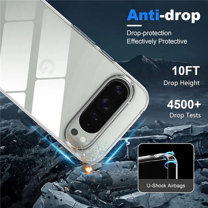 For Google Pixel 9 / 9 Pro Clear TPU Anti-Scratch Phone Case + 2.5D Arc Edge Screen Protector